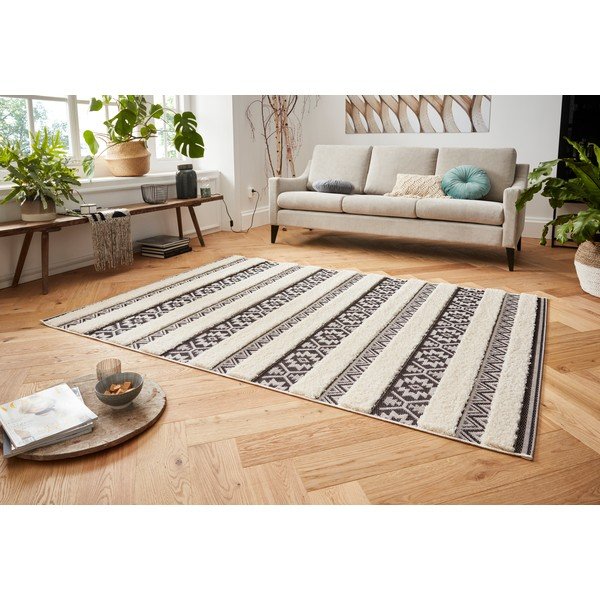 Krēmkrāsas un melns paklājs Mint Rugs Temara, 200 x 290 cm-image-3