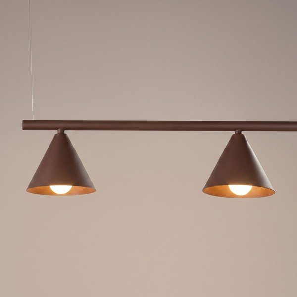 Brūna tērauda piekaramā lampa Zylo – Sollux-image-2