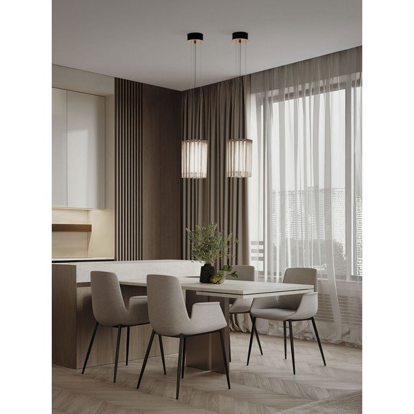 Misiņa krāsas tērauda LED piekaramā lampa ar regulējamu spilgtumu ø 22 cm Nol – Nova Luce-image-1