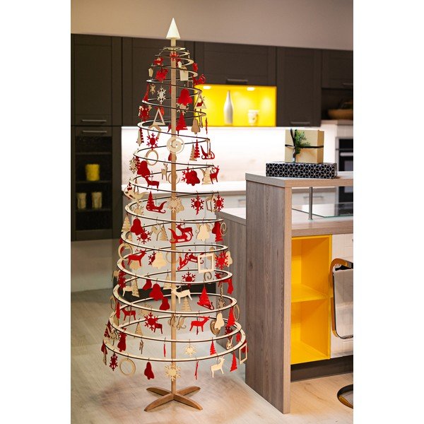 Koka dekoratīvā Ziemassvētku eglīte Spira Slim, augstums 72 cm-image-1