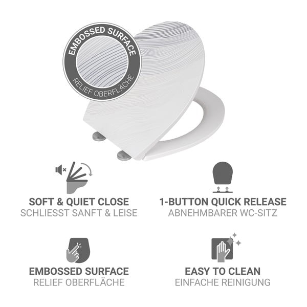 Automātiski aizverams tualetes poda sēdeklis 38 x 44,5 cm Menin – Wenko-image-4