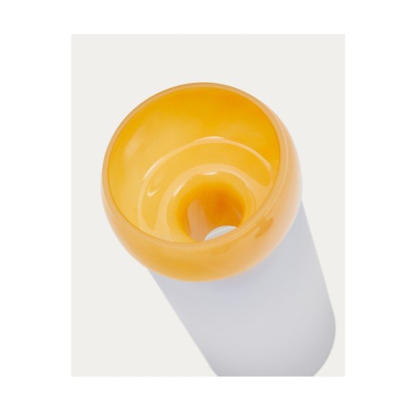 Dzeltena stikla vāze (augstums 30,5 cm) Kelse – Kave Home-image-2