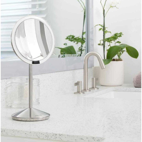 Kosmētikas spogulis ar gaismu/palielināmais (10x) ø 12 cm Travel – simplehuman-image-1