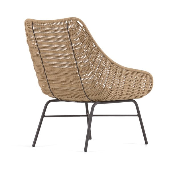 Bēšs ar rokām darināts āra atpūtas krēsls Kave Home Abeli-image-3