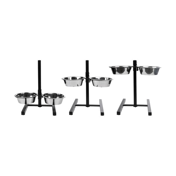 Nerūsējošā tērauda bļodiņu komplekts ar pamatni suņiem – Love Story-image-2