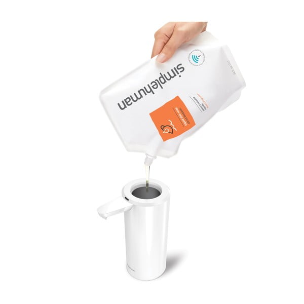 Balts metāla automātisks ziepju dozators 414 ml – simplehuman-image-2