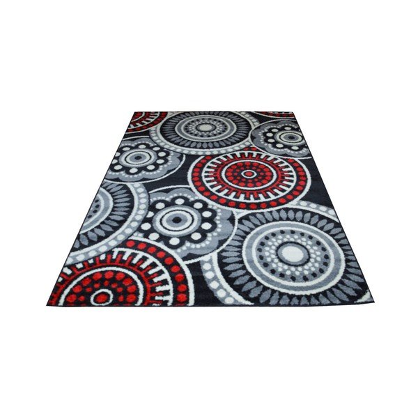 Paklājs Flair paklāji Cercles Grey, 133x190 cm-image-1