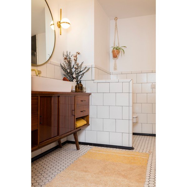 Okera dzeltens kokvilnas paklājs 80x140 cm Twin Amber – Lorena Canals-image-1