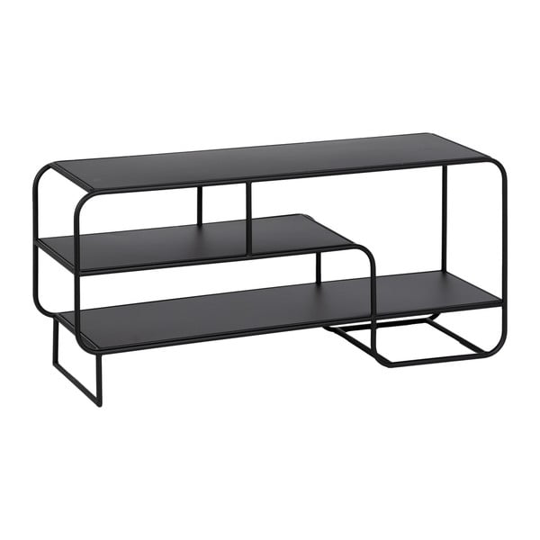 Melns metāla TV galdiņš 110x50 cm Sleco – Ixia