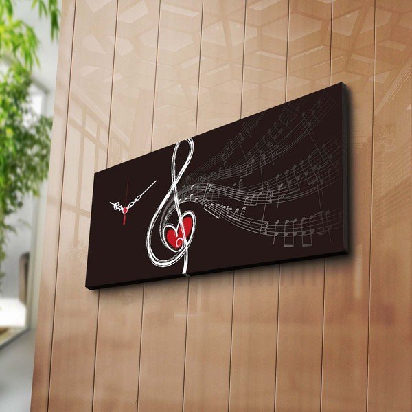 Dekoratīvs sienas pulkstenis Violin Key, 30 x 70 cm-image-1