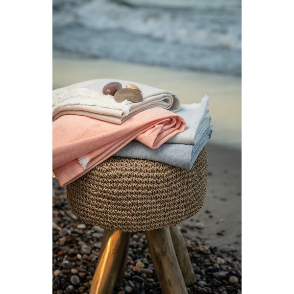 Bēšs pleds ar kokvilnu Euromant Summer Linen, 140 x 180 cm-image-3