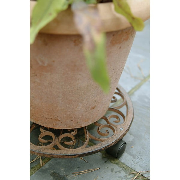 Metāla pārvietojams puķu podu statīvs ø 29 cm – Esschert Design-image-1