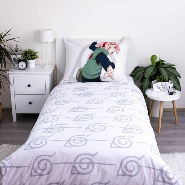 Vienguļamā kokvilnas bērnu gultas veļa 140x200 cm Naruto – Jerry Fabrics-image-1