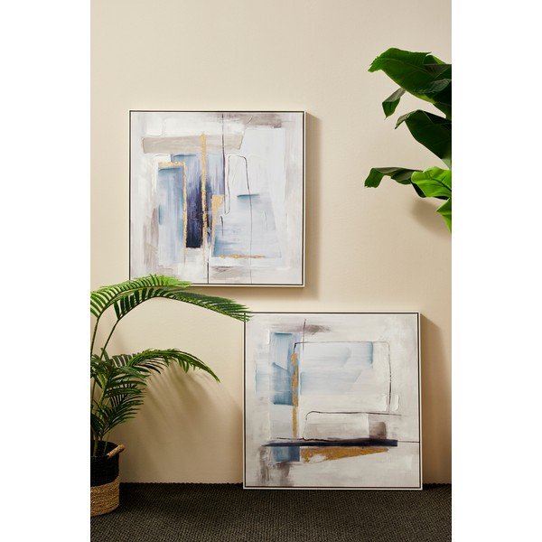 Ar rokām apgleznota glezna ar rāmi/uz audekla 88x88 cm Crown – Bizzotto-image-1