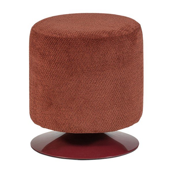 Sarkans pufs no buklē auduma Islen – WOOOD