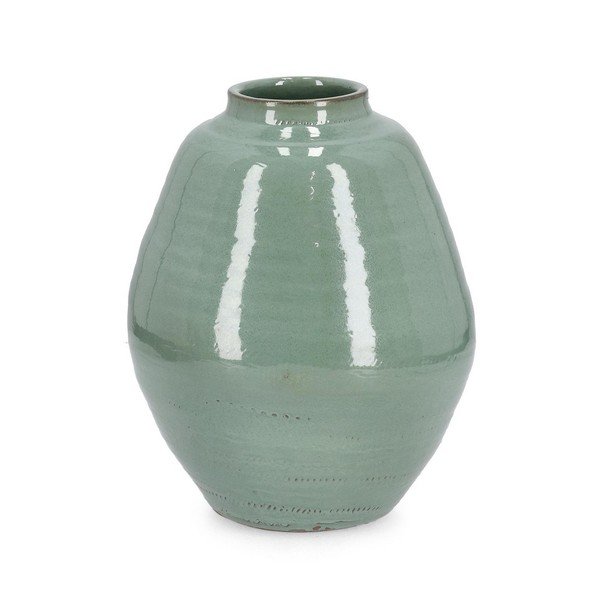 Zaļa terakotas rokām darināta vāze (augstums 41 cm) Esma – Bizzotto