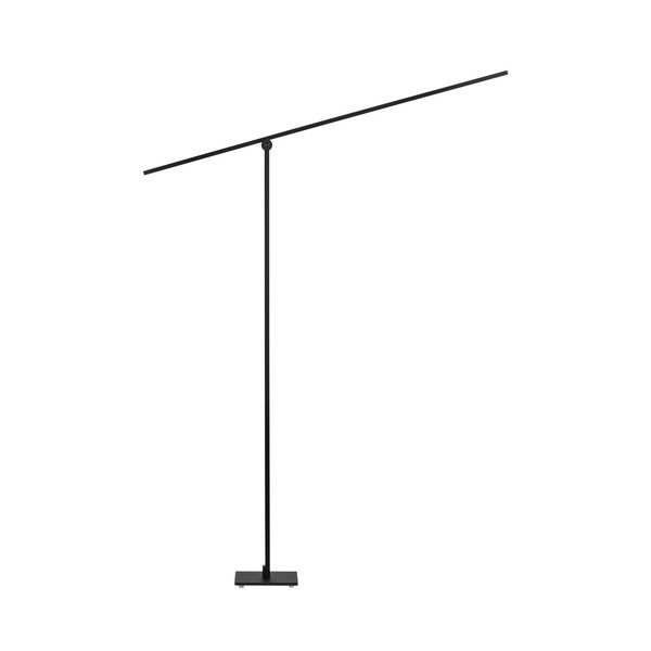 Matēti melna metāla LED stāvlampa ar saliekamu konstrukciju/ar regulējamu spilgtumu (augstums 144 cm) Tenso – Nova Luce