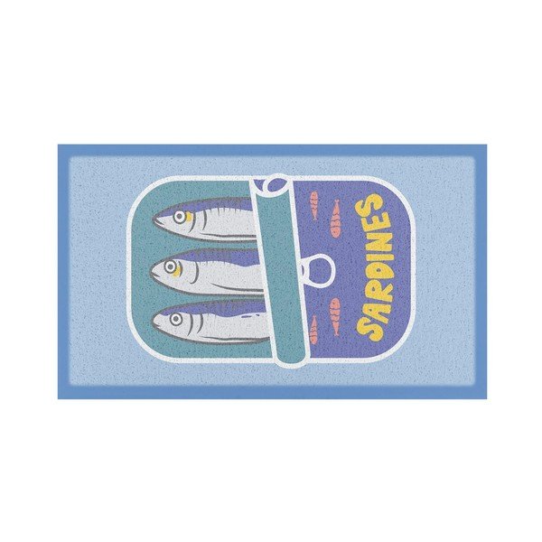 Pārstrādātas plastmasas kājslauķis 40x70 cm Sardine Tin – Artsy Doormats