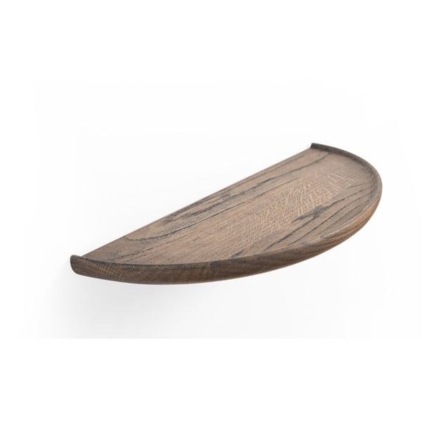 Brūns ozola masīvkoka sienas plaukts 40 cm Mu – Gazzda-image-3