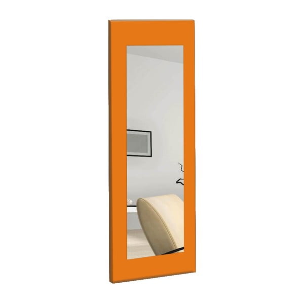 Sienas spogulis ar oranžu rāmi Oyo Concept Chiva, 40 x 120 cm