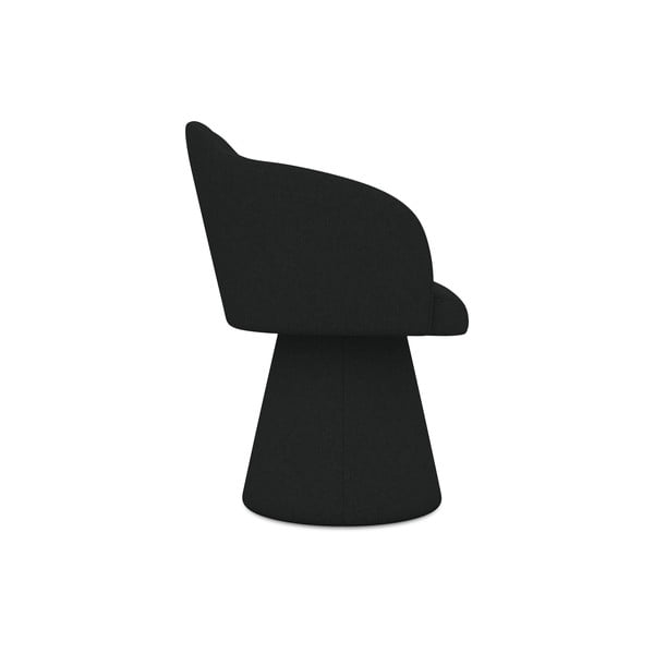 Melns polsterēts ēdamistabas krēsls Kanoa – Makamii-image-2