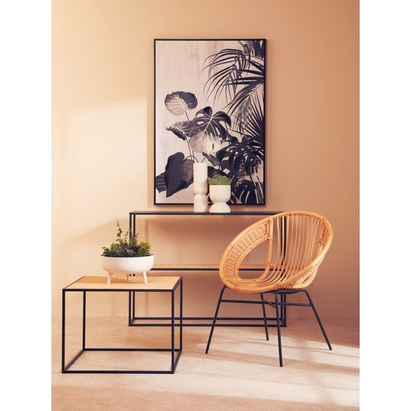 Dabīga toņa rotangpalmas žurnālgaldiņš 60x60 cm Depok – Premier Housewares-image-3