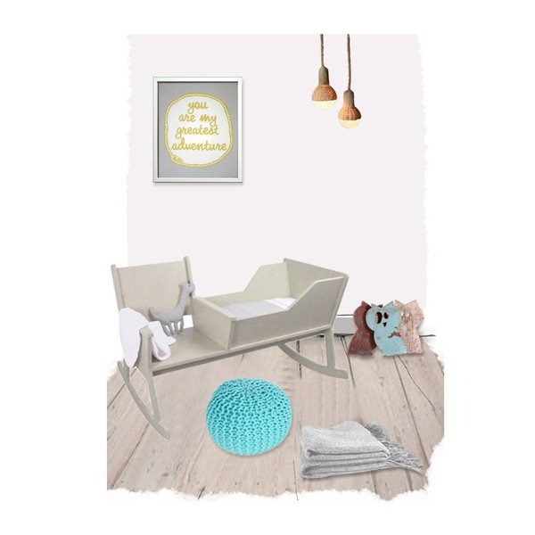 Bērnu zils ar rokām darinātais pufs Nattiot Lili-image-2