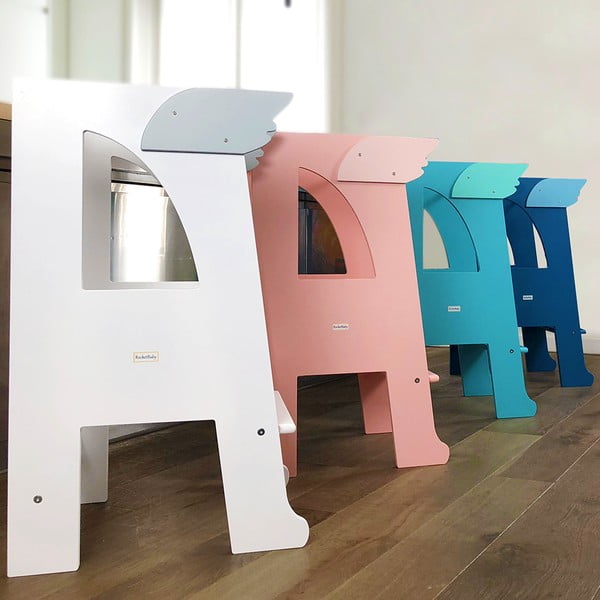 Tirkīzzils bērnu tornis Montessori – Rocket Baby-image-4