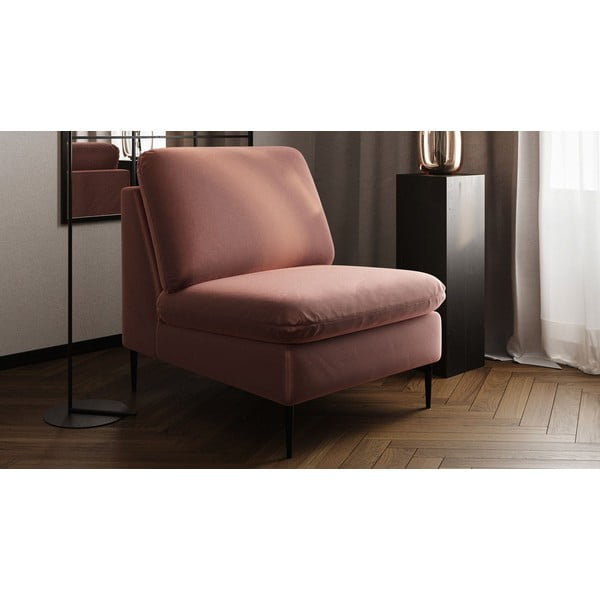 Rozā samta atpūtas krēsls Moilo – MESONICA-image-3