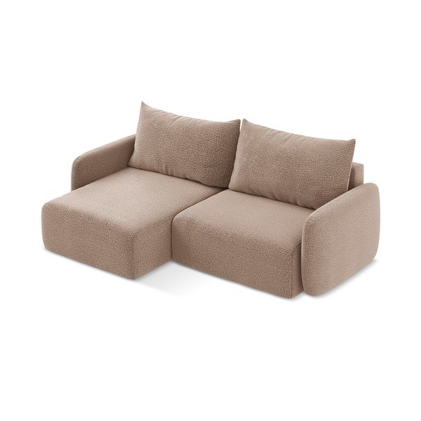 Gaiši brūns salokāms/ar uzglabāšanas vietu stūra dīvāns (ar kreiso stūri) Kalena – Makamii-image-3