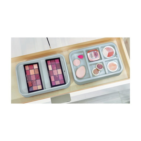 Pelēks kosmētikas organizators iDesign Eco Bin, 28,12 x 19,23 cm-image-1