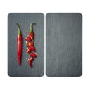 Stikla aizsargplāksnes plītij (2 gab.) Wenko Cayenne, 52 x 30 cm