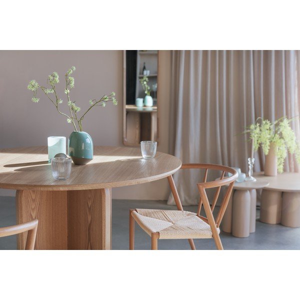 Apaļš ēdamgalds ar ozolkoka imitāciju ø 120 cm Laurent – White Label-image-4