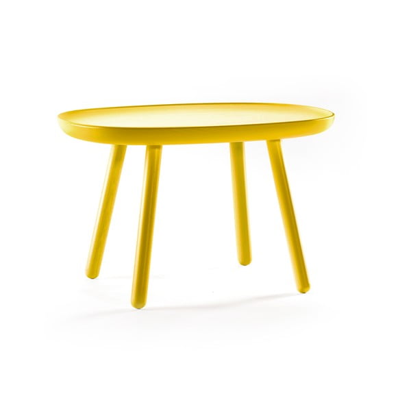 Dzeltens masīvkoka galds EMKO Naïve, 61 x 41 cm