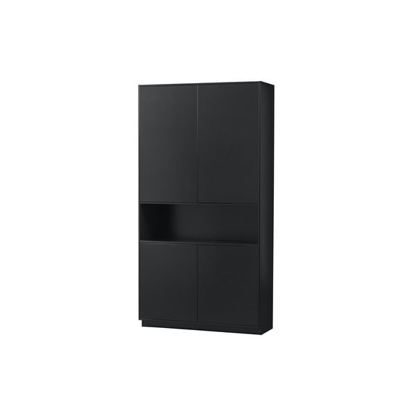 Melns priedes masīvkoka modulārais skapis 110x210 cm Finca – WOOOD-image-3