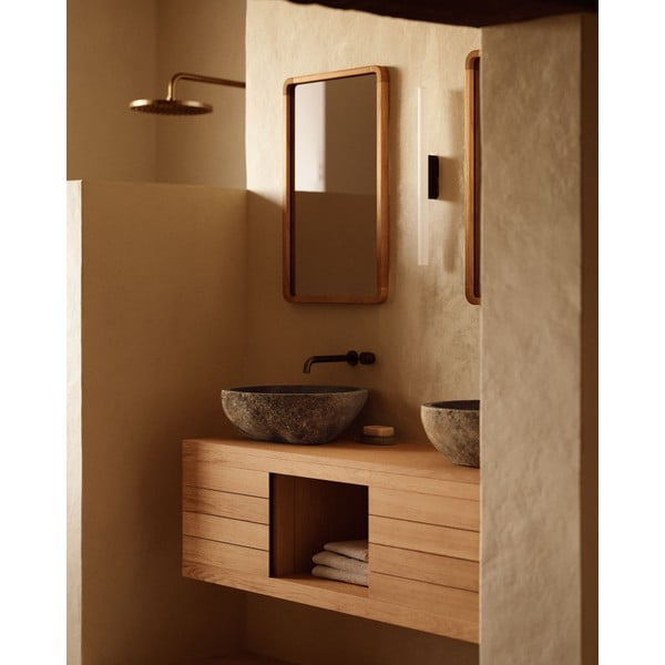 Dabīga toņa tīkkoka masīvkoka zems/piekarams skapītis zem izlietnes 120x40 cm Yenit – Kave Home-image-3