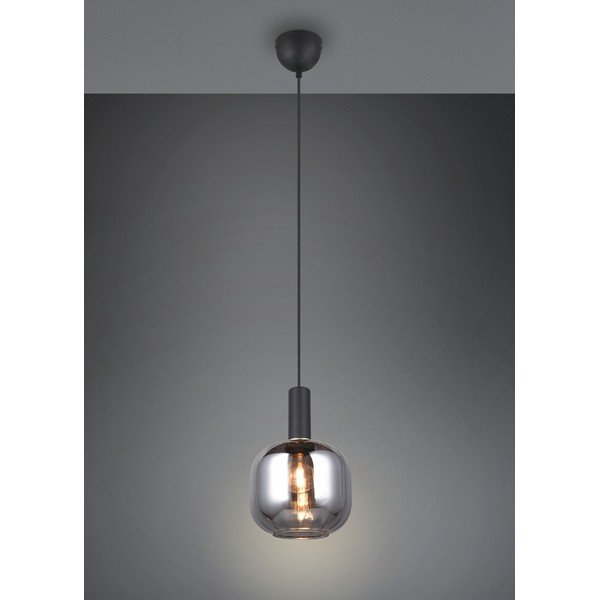 Melna piekaramā lampa ar stikla abažūru ø 20 cm Diva – Trio-image-1