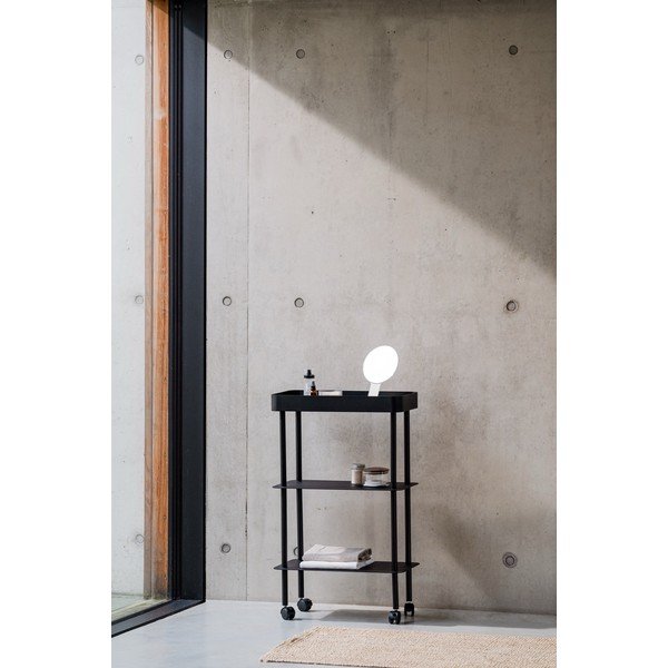 Bēšs metāla plaukts uz riteņiem 60x97x30 cm Nolle – noo.ma-image-3