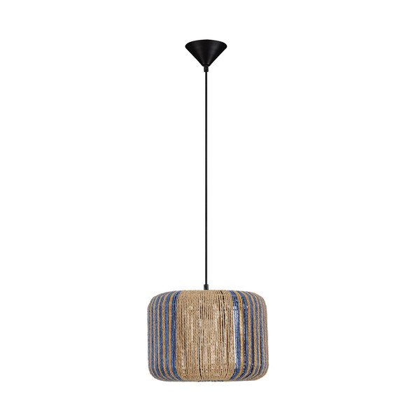 Zila/dabīga toņa no virves piekaramā lampa ø 33 cm Abby – Nova Luce