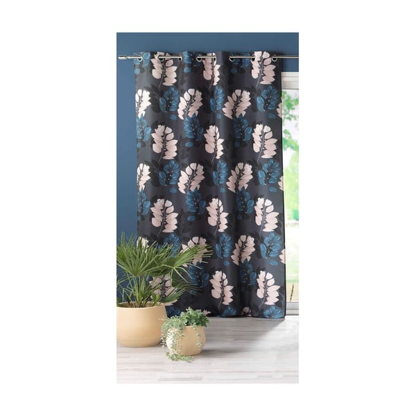 Tumši zils aizkars 140x260 cm Belline – douceur d'intérieur-image-2