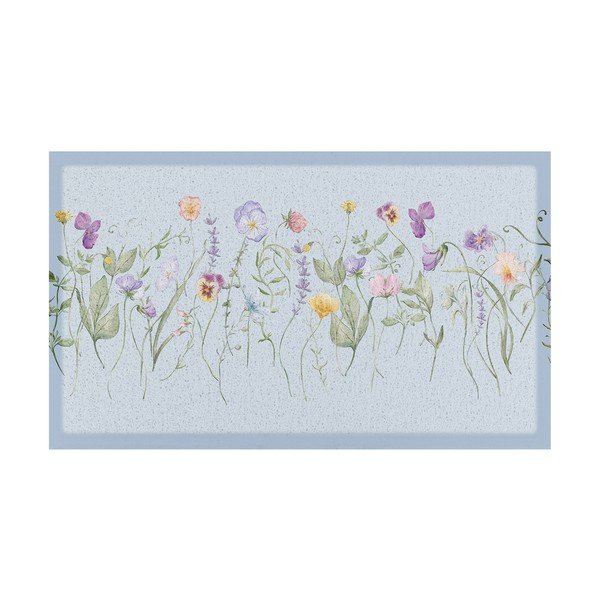 Kājslauķis no PVC 40x70 cm Blue Wild Flowers – Artsy Doormats