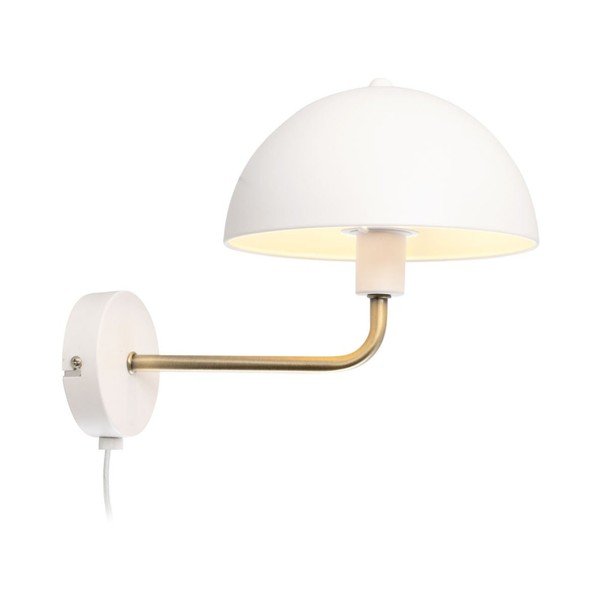 Sienas lampa baltā un zelta krāsā Leitmotiv Bonnet, augstums 25 cm-image-1