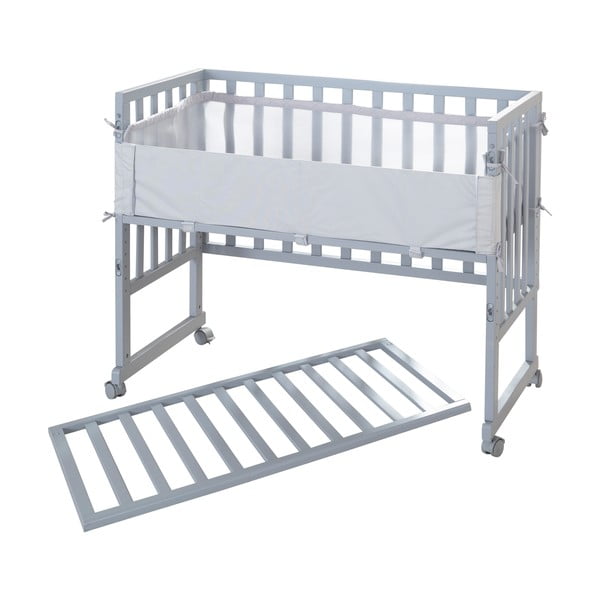 Pelēka bērnu gultiņa 90x45 cm – Roba-image-2