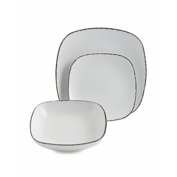 18 gabalu keramikas komplekts Villa d'Este New Zen Bianco-image-4