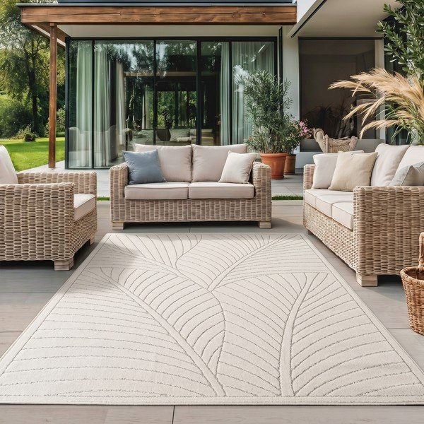 Krēmkrāsas iekštelpu un āra paklājs 120x170 cm Nova 1203 – Ayyildiz Carpets-image-1