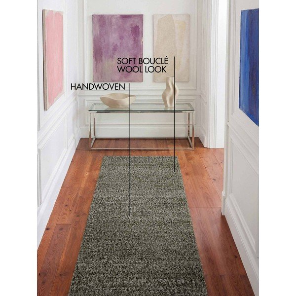 Zaļš ar rokām darināts buklē celiņa paklājs 80x200 cm Notting Hill Portobello – Ted Baker-image-1