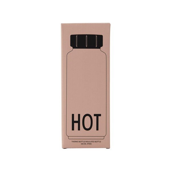 Rozā termo pudele Design Letters Hot, 500 ml-image-2