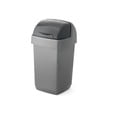 Pelēka atkritumu tvertne Addis Roll Top, 22,5 x 23 x 42,5 cm