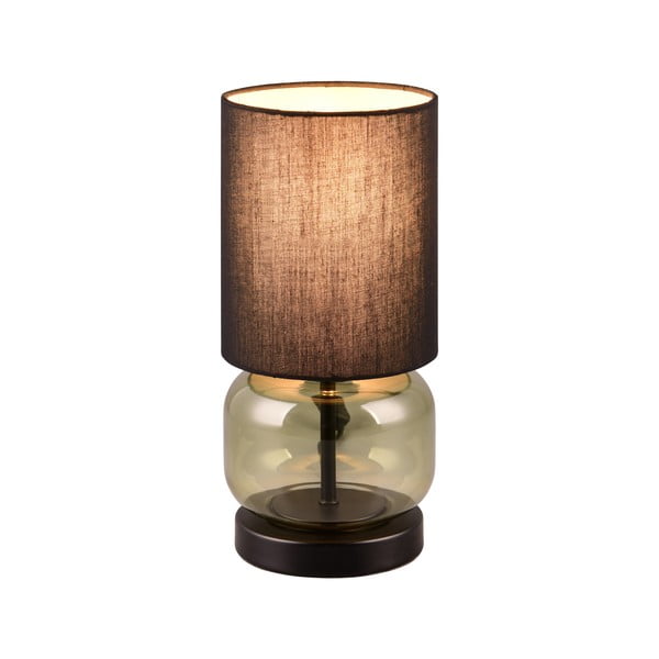 Zaļa/melna galda lampa ar auduma abažūru (augstums 28,5 cm) Elio – Trio-image-1