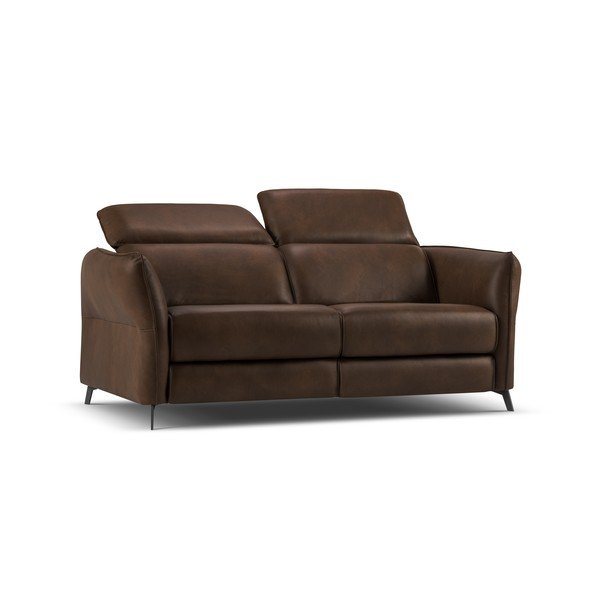 Tumši brūns ādas dīvāns 103 cm Hubble – Windsor & Co Sofas-image-2